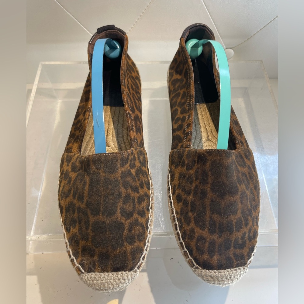 Saint Laurent ponyhair leopard print espadrilles sz 39 made in spain